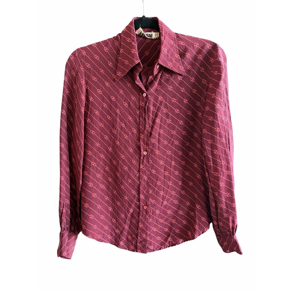 Gucci Vintage Silk Blouse Women 44/ Fits Like Small/XS